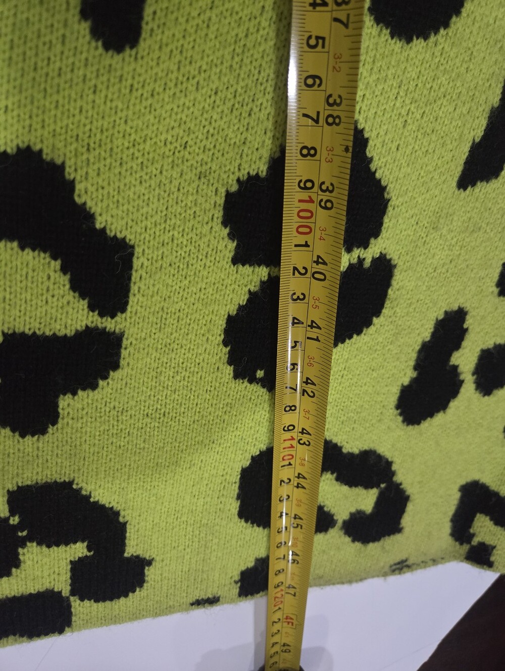 Farm × Anthropologie Cheetah Print Knit Sweater Dress Sz.XXS (Without Belt) - Picture 8 of 10
